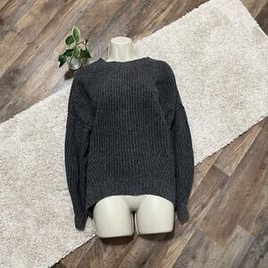 American Eagle Size Medium Oversized Gray Crewneck Pullover Sweater